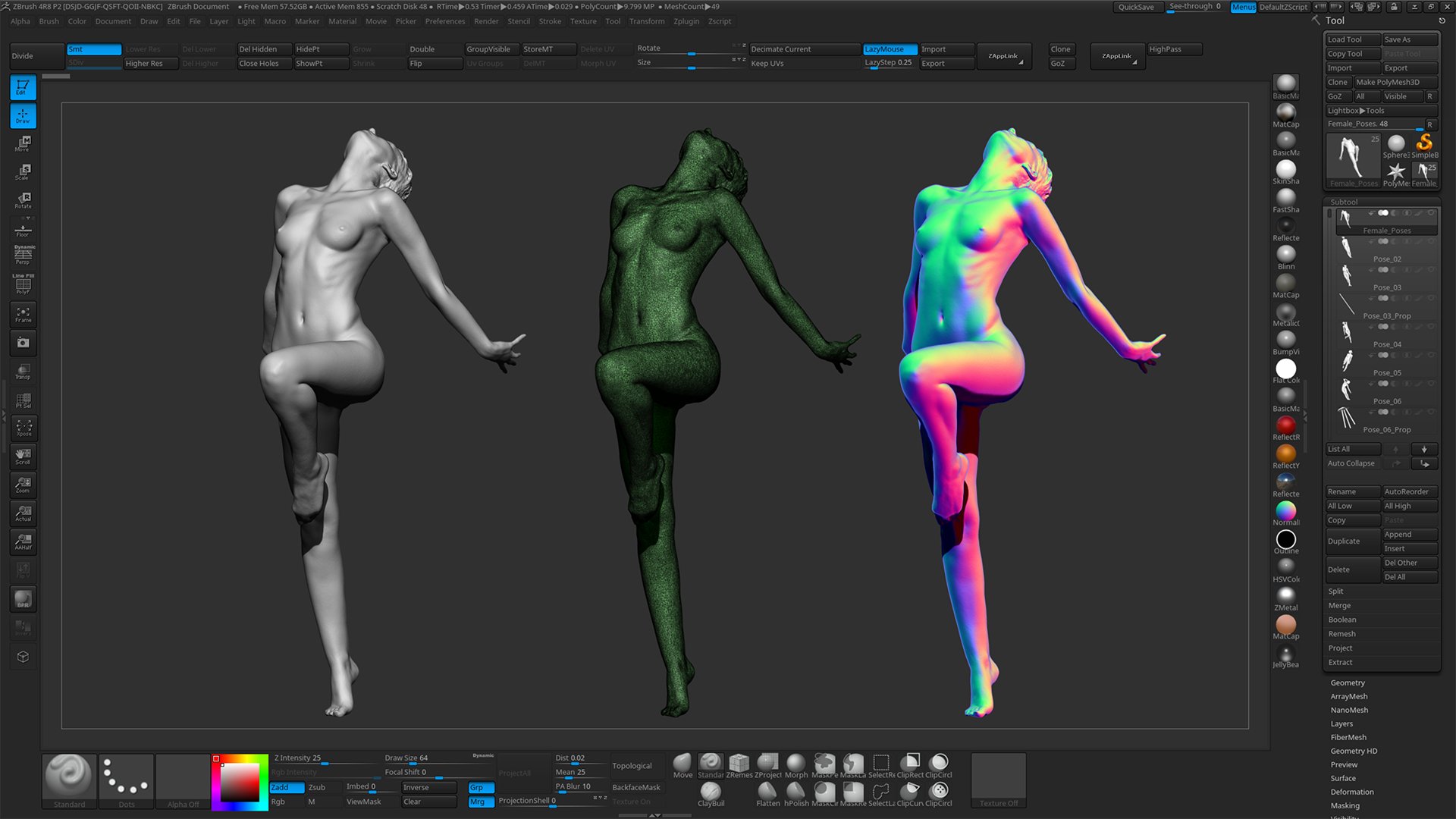 Female 3D Body in Zbrush